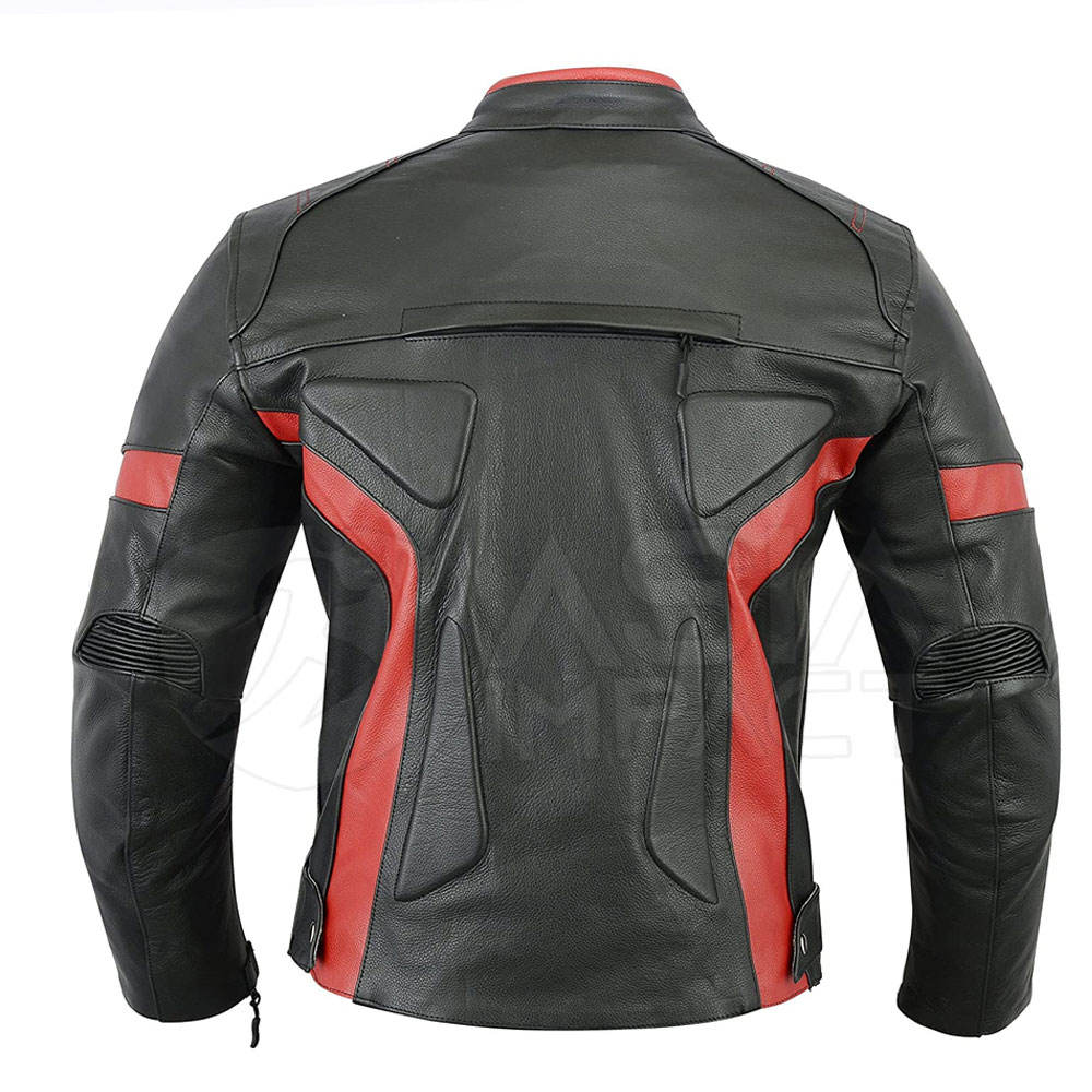 Men Wear Motorbike Leather Jacket